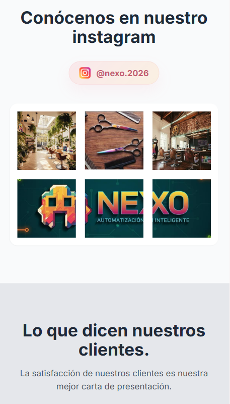Pantalla de Instagram del sistema